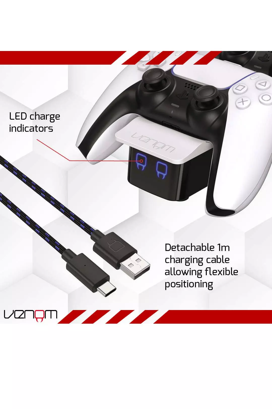 White PS5 Twin Charging Dock alternative image