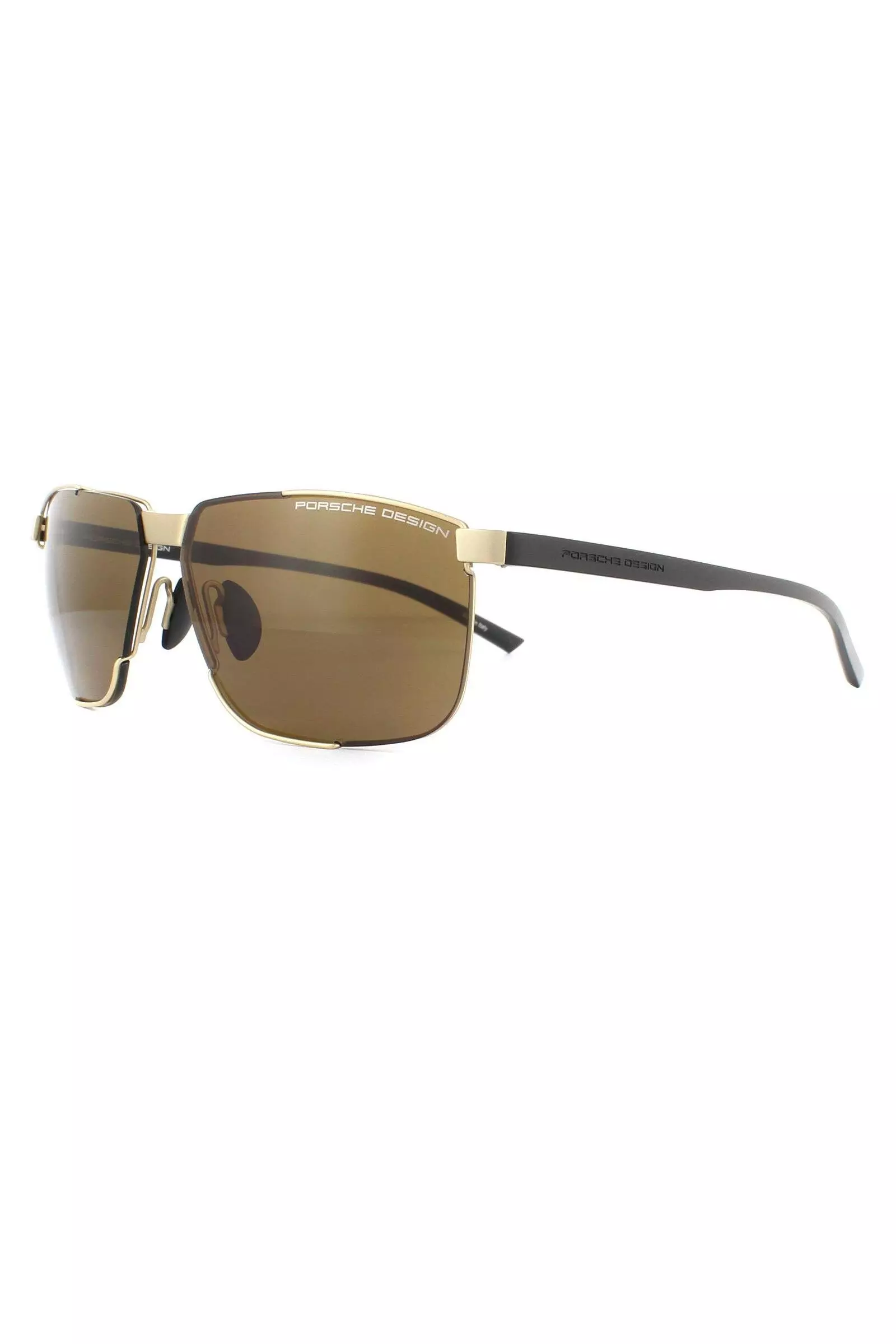 Rimless Gold Brown Sunglasses alternative image