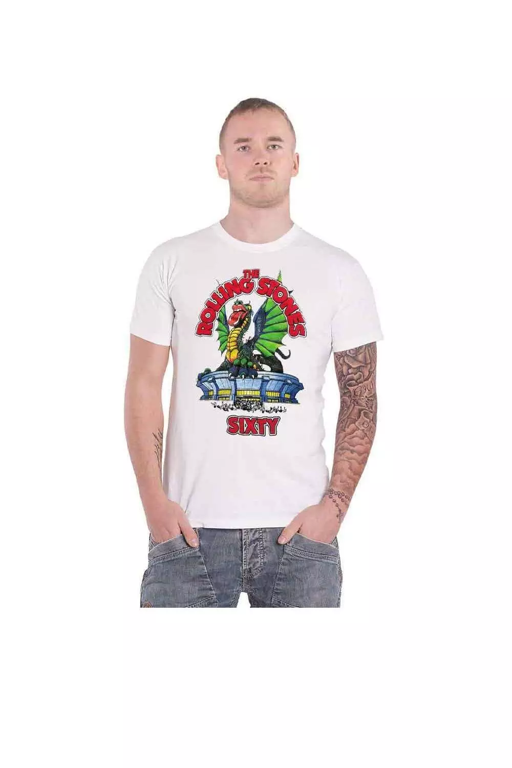 White Sixty Stadium Dragon T Shirt alternative image