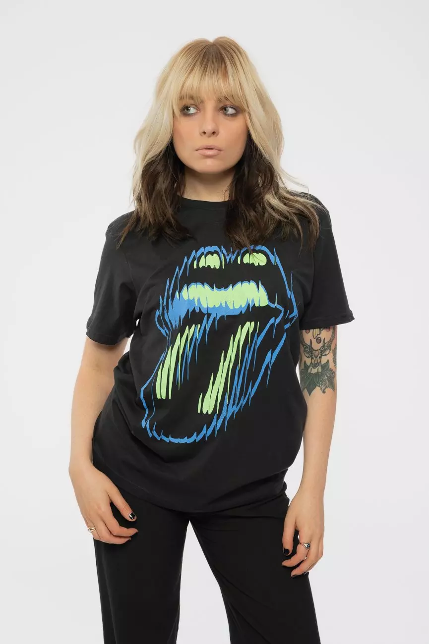 Black Distorted Tongue T Shirt alternative image