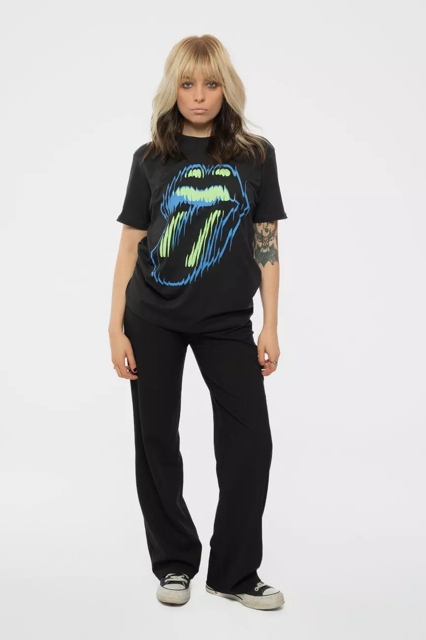 Black Distorted Tongue T Shirt alternative image