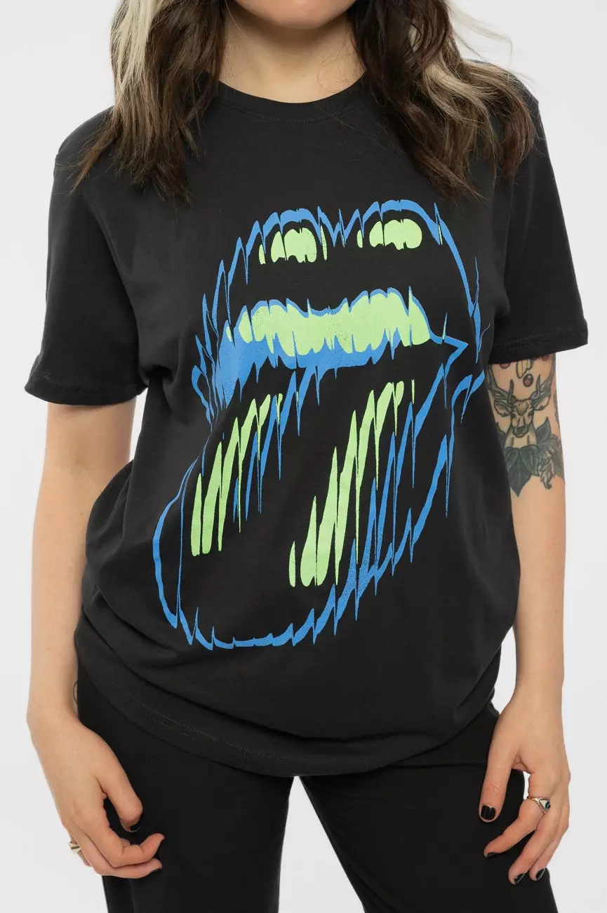 Black Distorted Tongue T Shirt alternative image