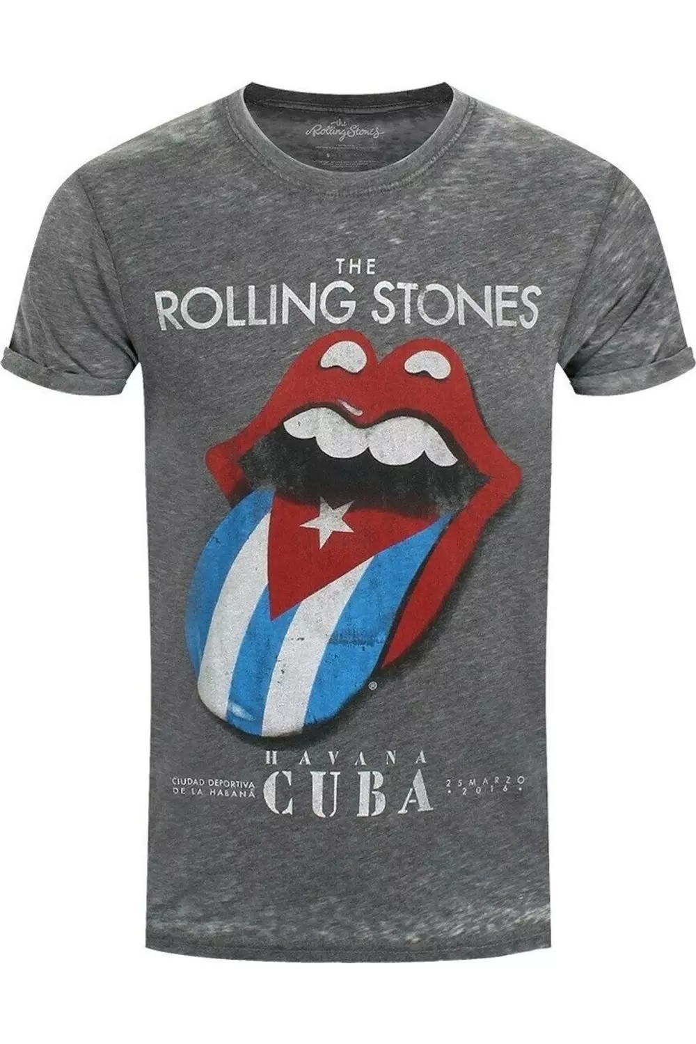 Charcoal Havana Cuba Burnout T-Shirt alternative image