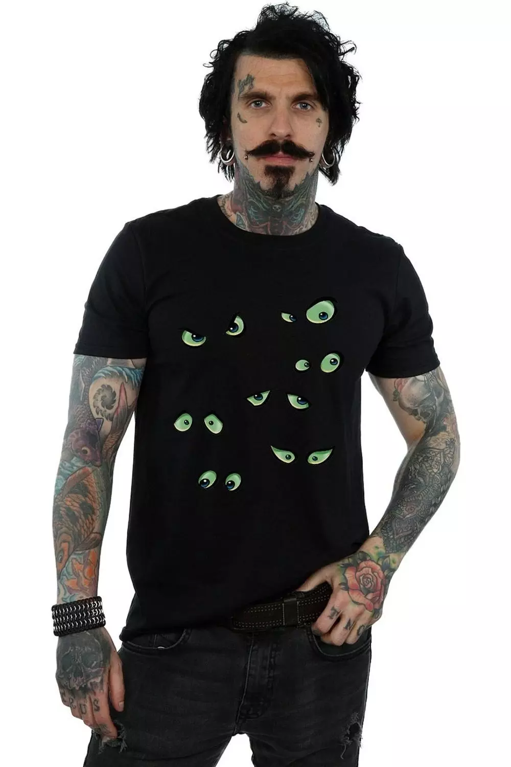 Black Scary Eyes T-Shirt alternative image
