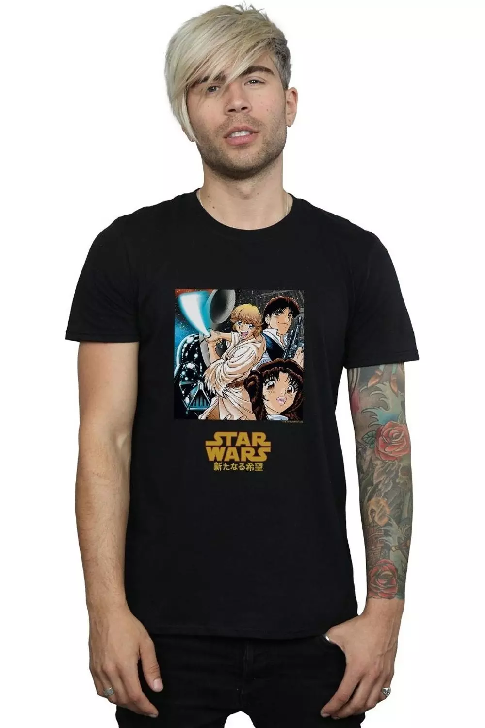 Black Anime Poster T-Shirt alternative image