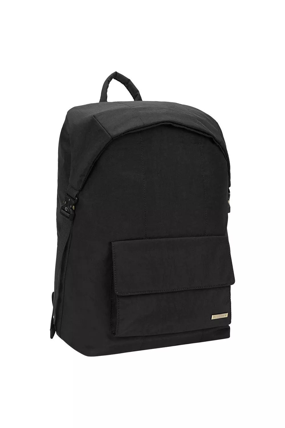 Black Flapover Nylon Backpack alternative image