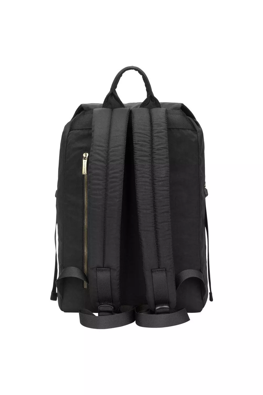 Black Flapover Nylon Backpack alternative image