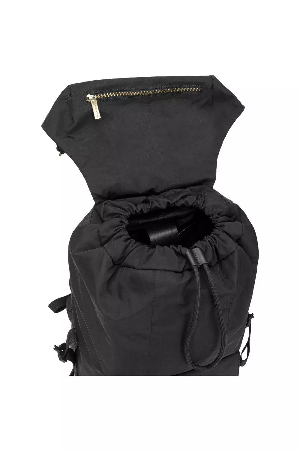 Black Flapover Nylon Backpack alternative image