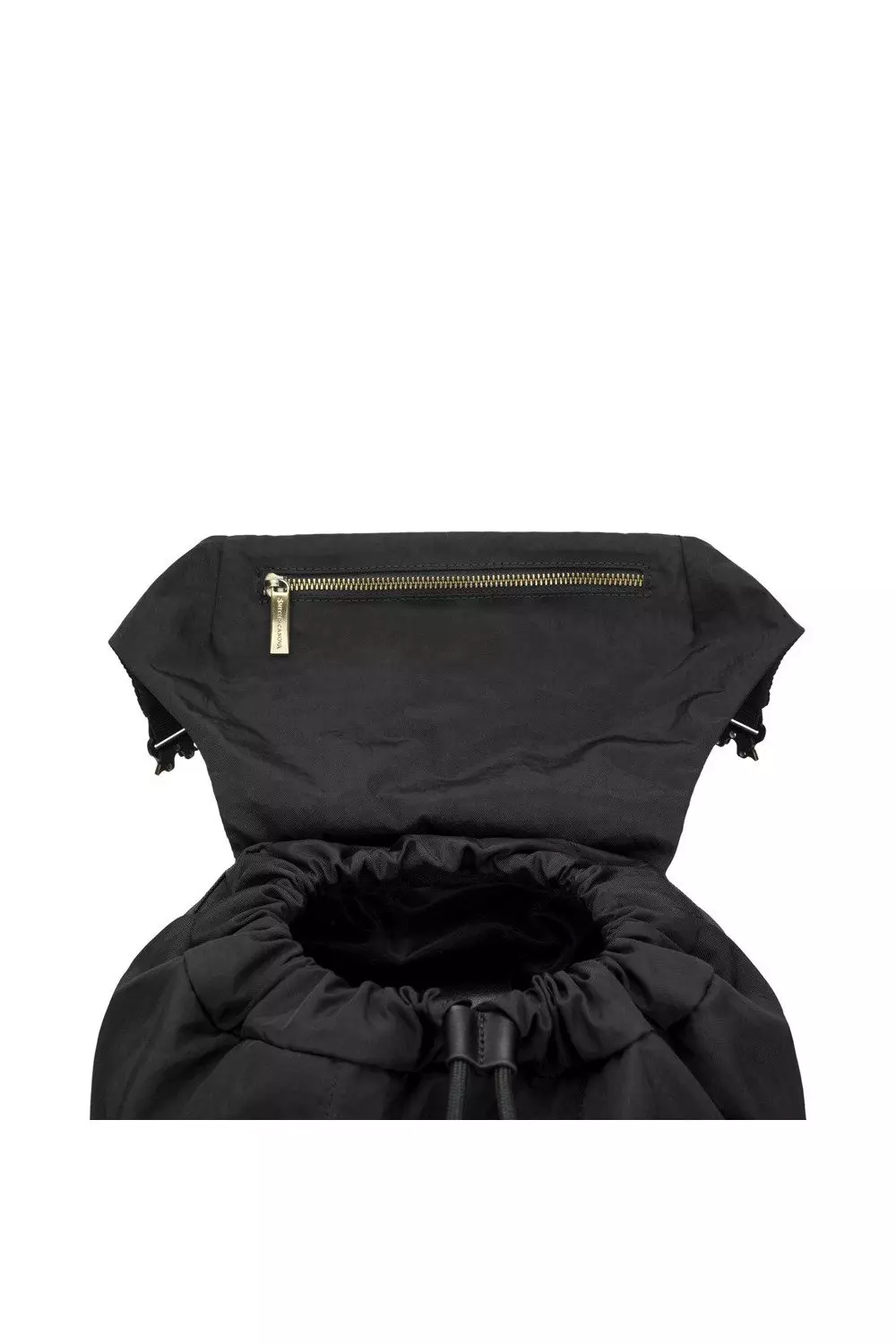 Black Flapover Nylon Backpack alternative image