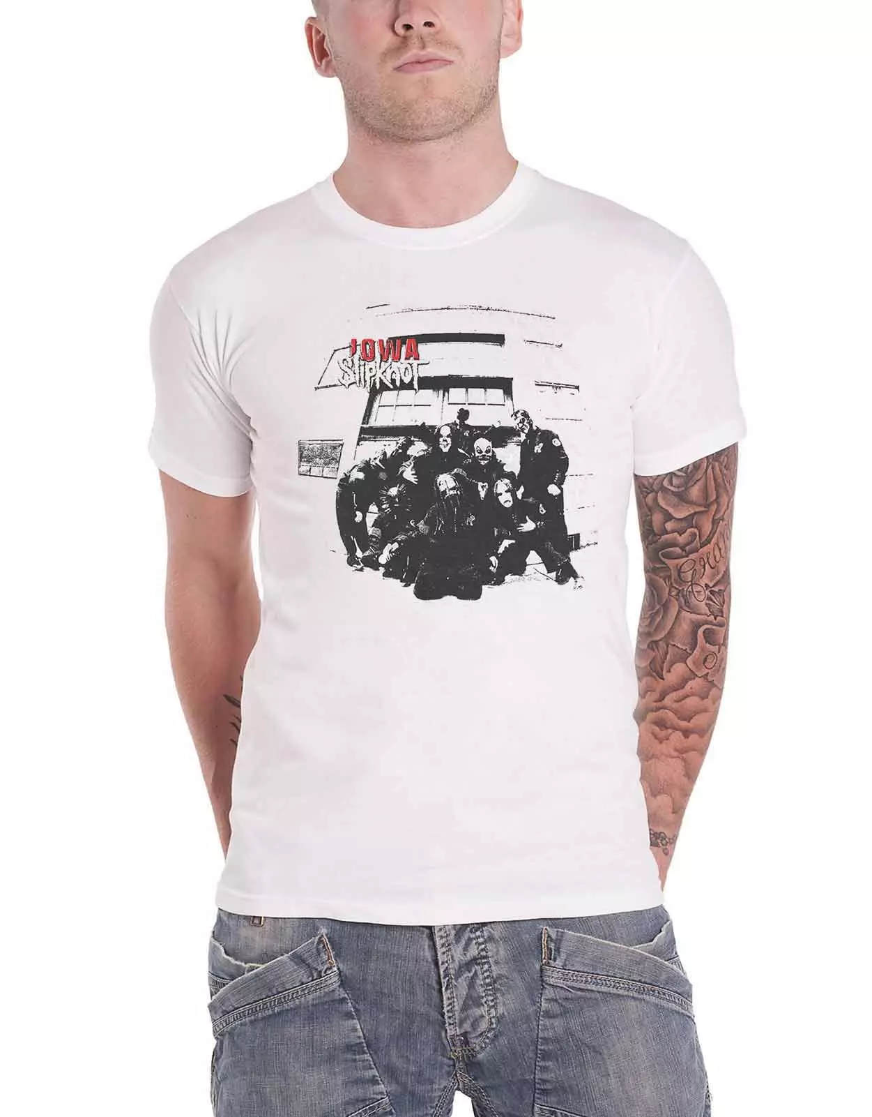 White Iowa Track List T Shirt alternative image
