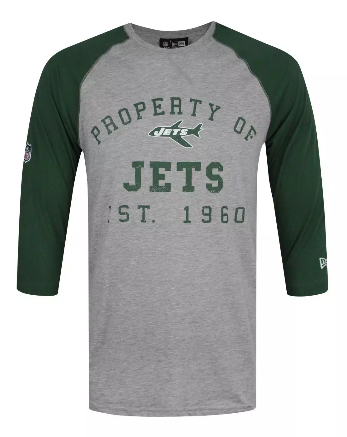 Grey Raglan Short Sleeved T-Shirt alternative image
