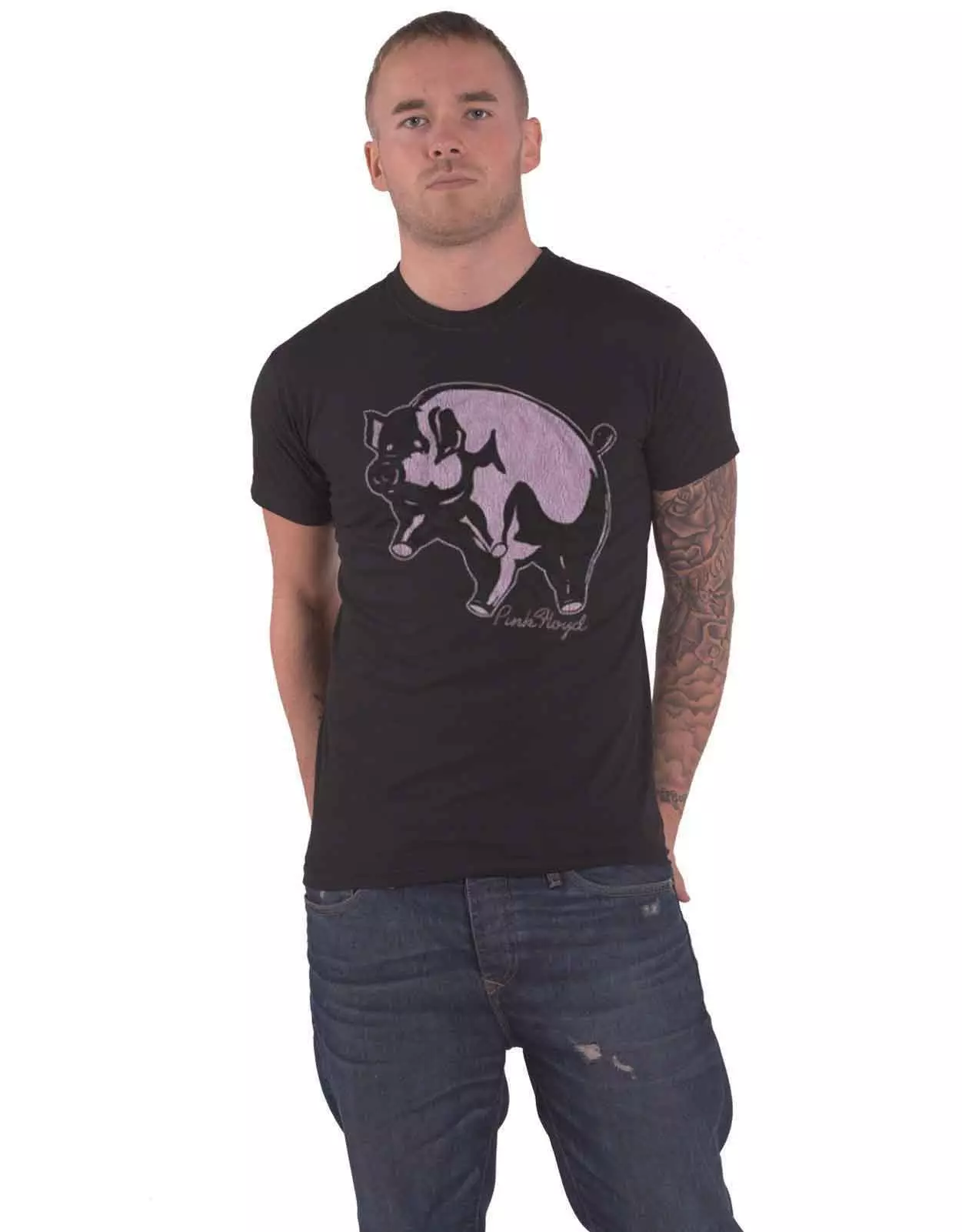 Black Animals Pig T Shirt alternative image