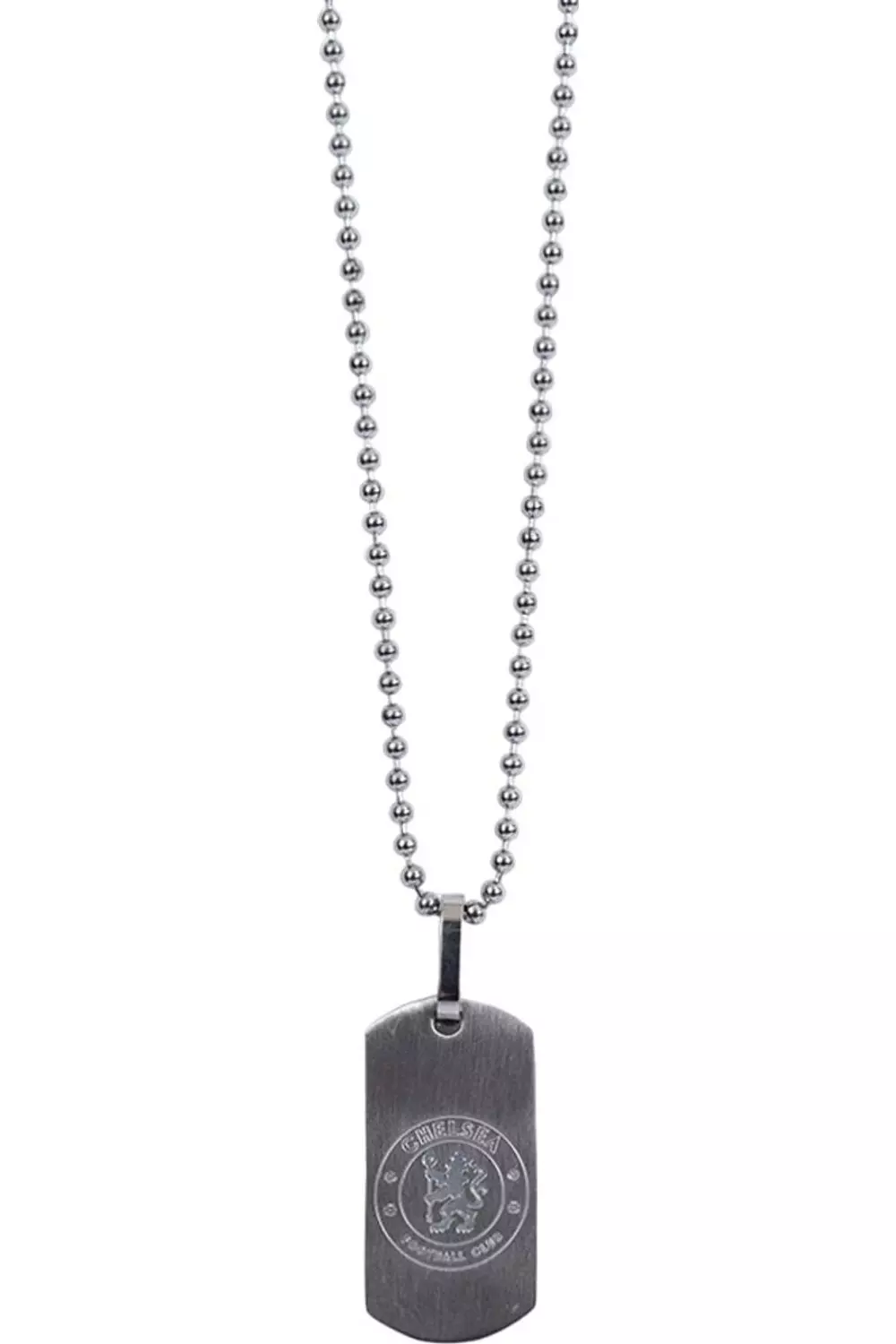 Silver Matte Dog Tag And Chain alternative image
