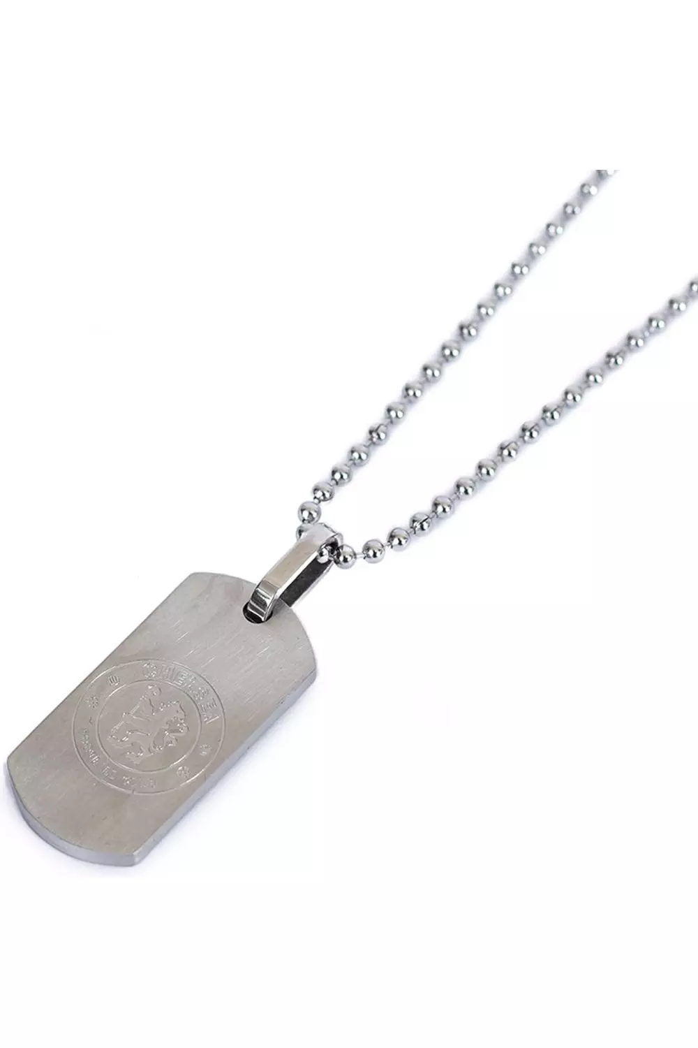 Silver Matte Dog Tag And Chain alternative image