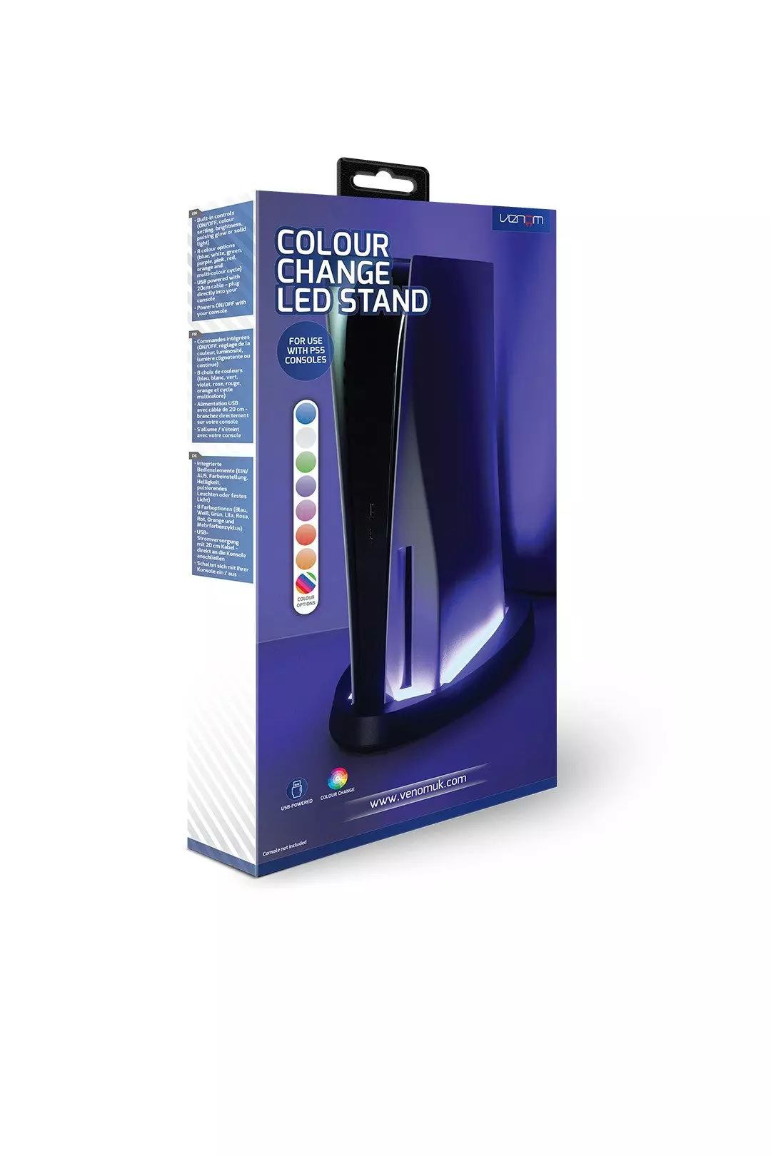 Black PS5 LED Console Stand alternative image