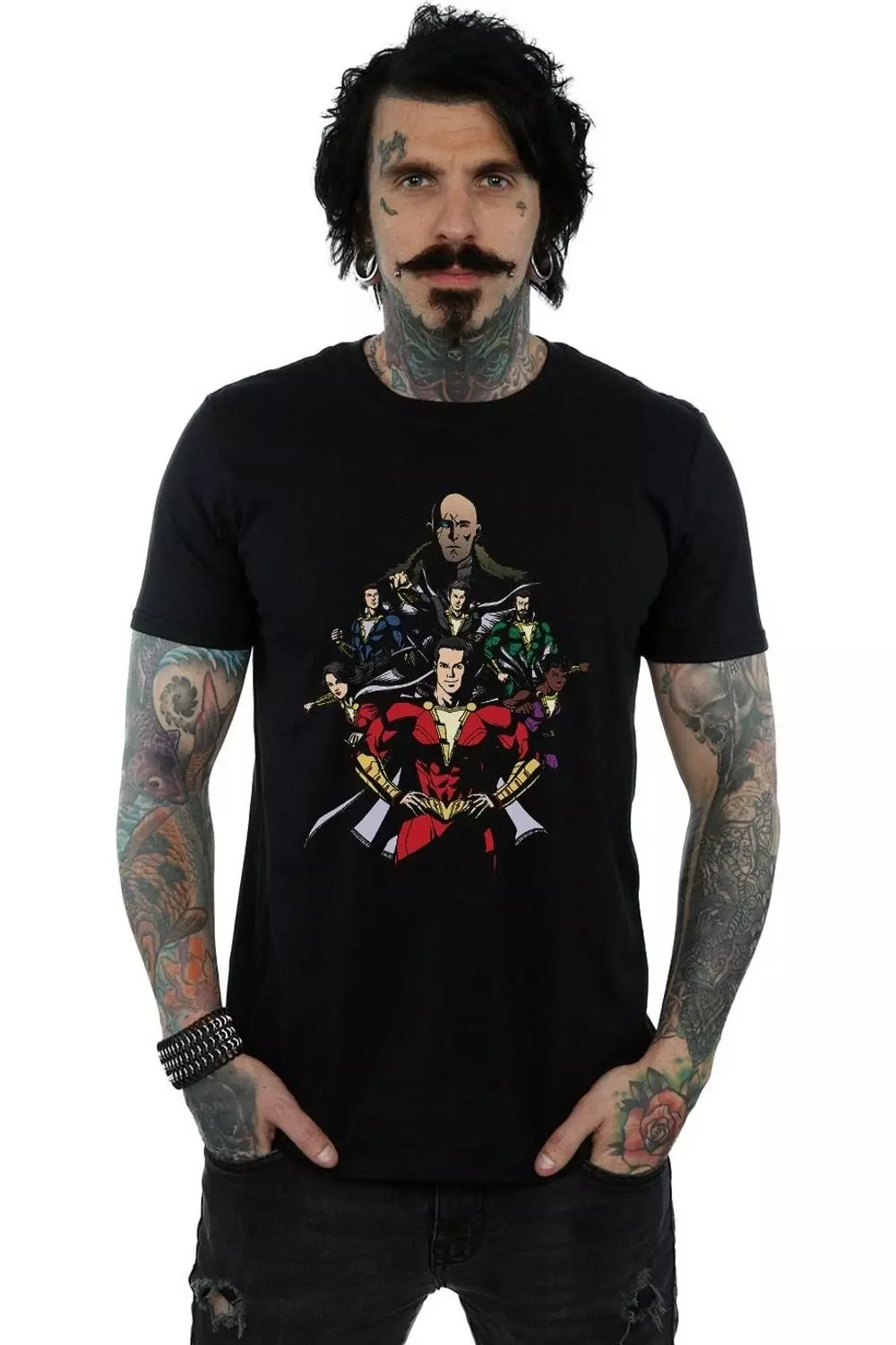 Black Shazam Team Up T-Shirt alternative image