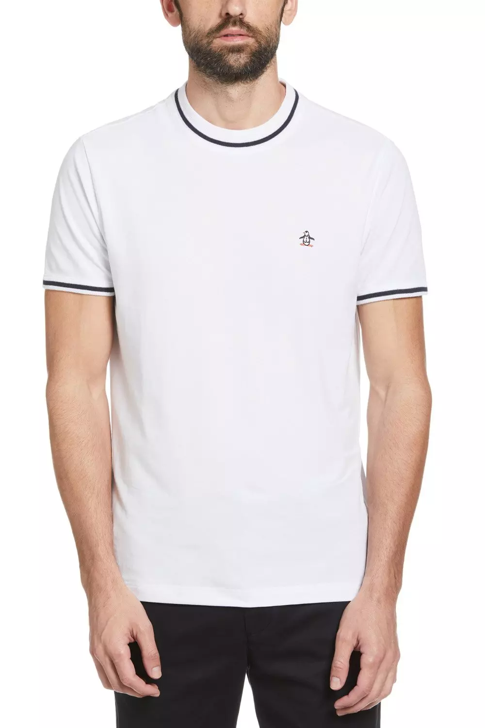 Ribbed Collar T-shirt White alternative image