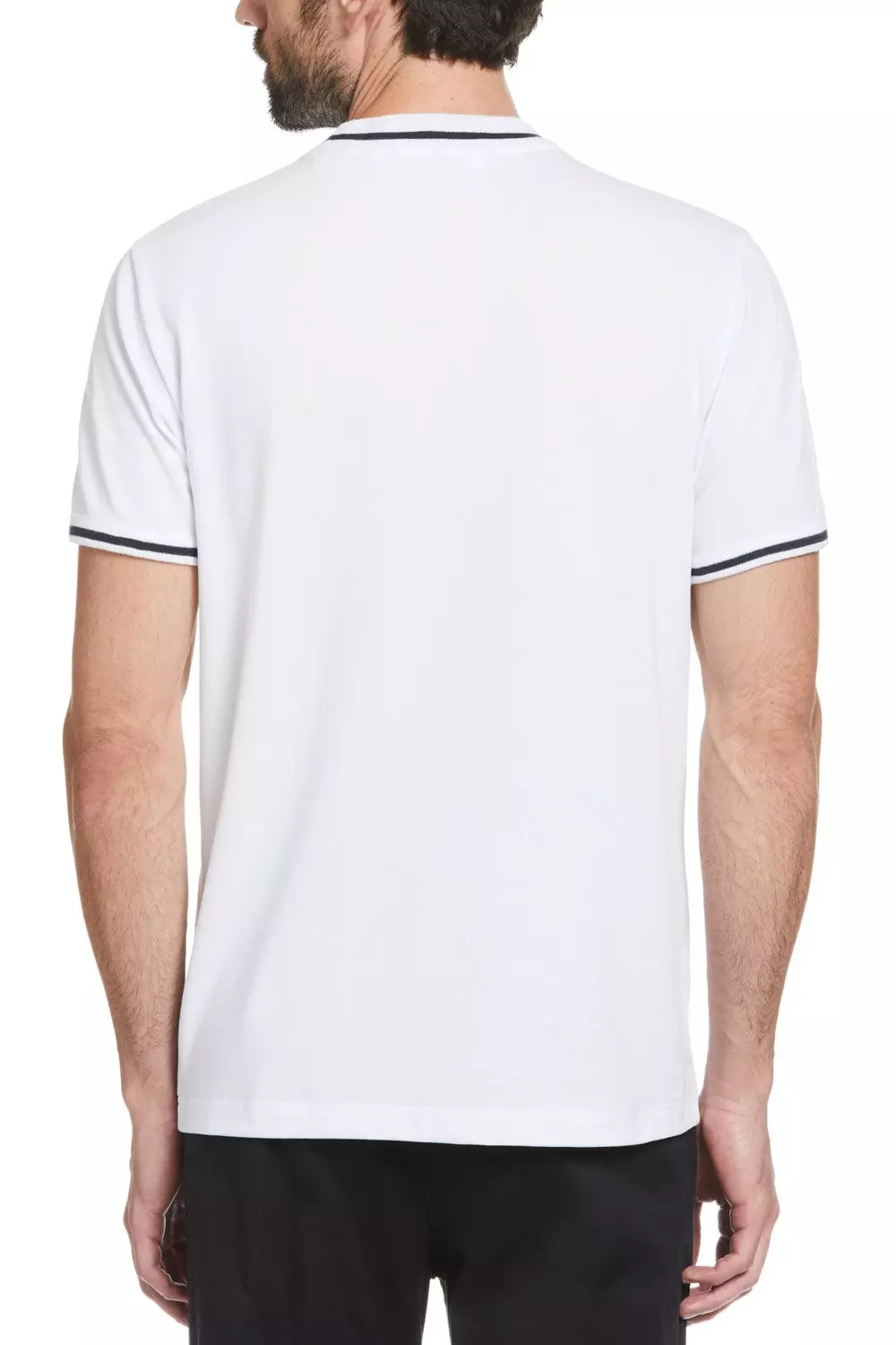 Ribbed Collar T-shirt White alternative image