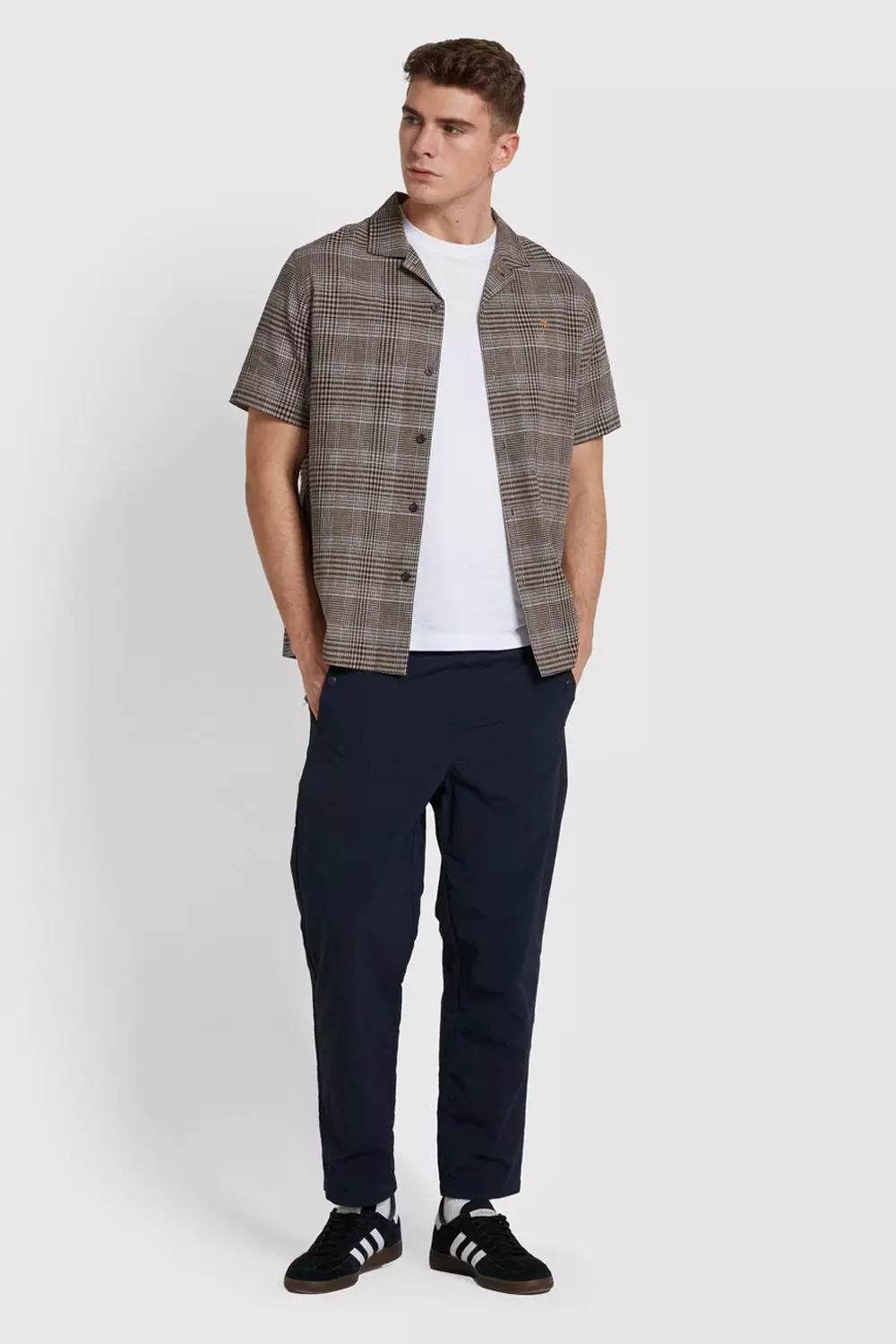 Yute Short Sleeve Check Shirt Khaki alternative image