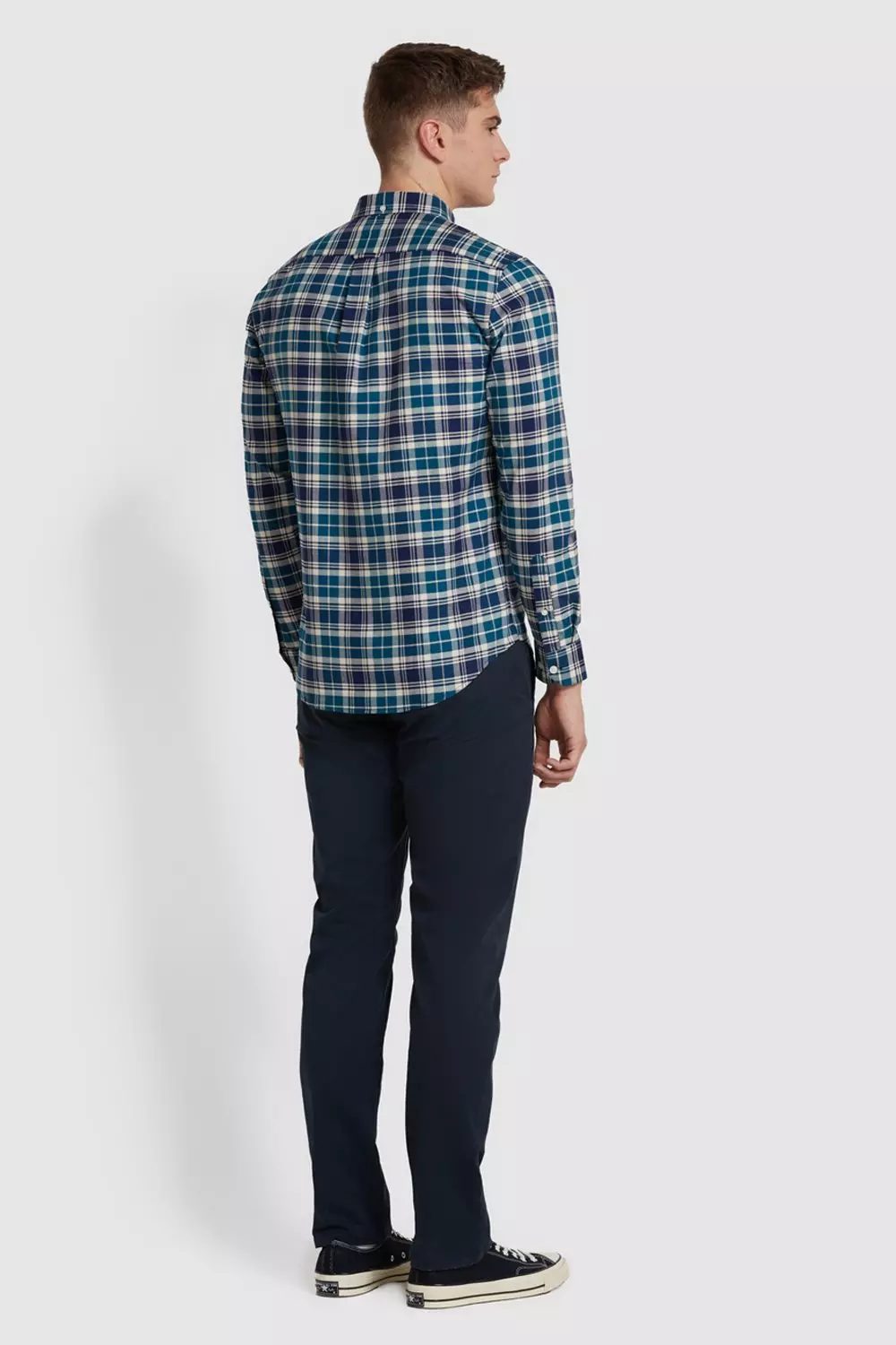 Brewer Check Long Sleeve Shirt Navy alternative image