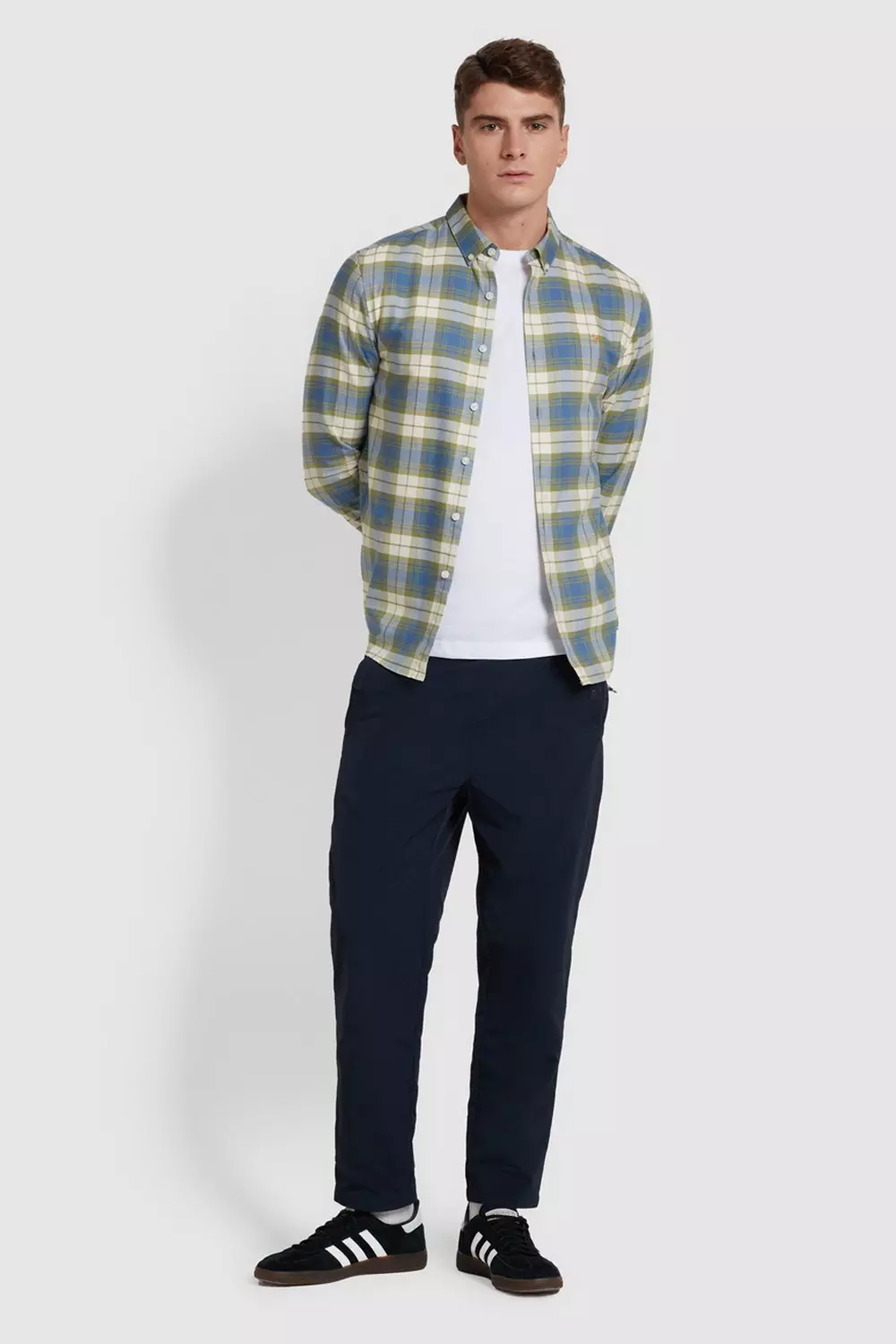 Brewer Check Long Sleeve Shirt Blue alternative image