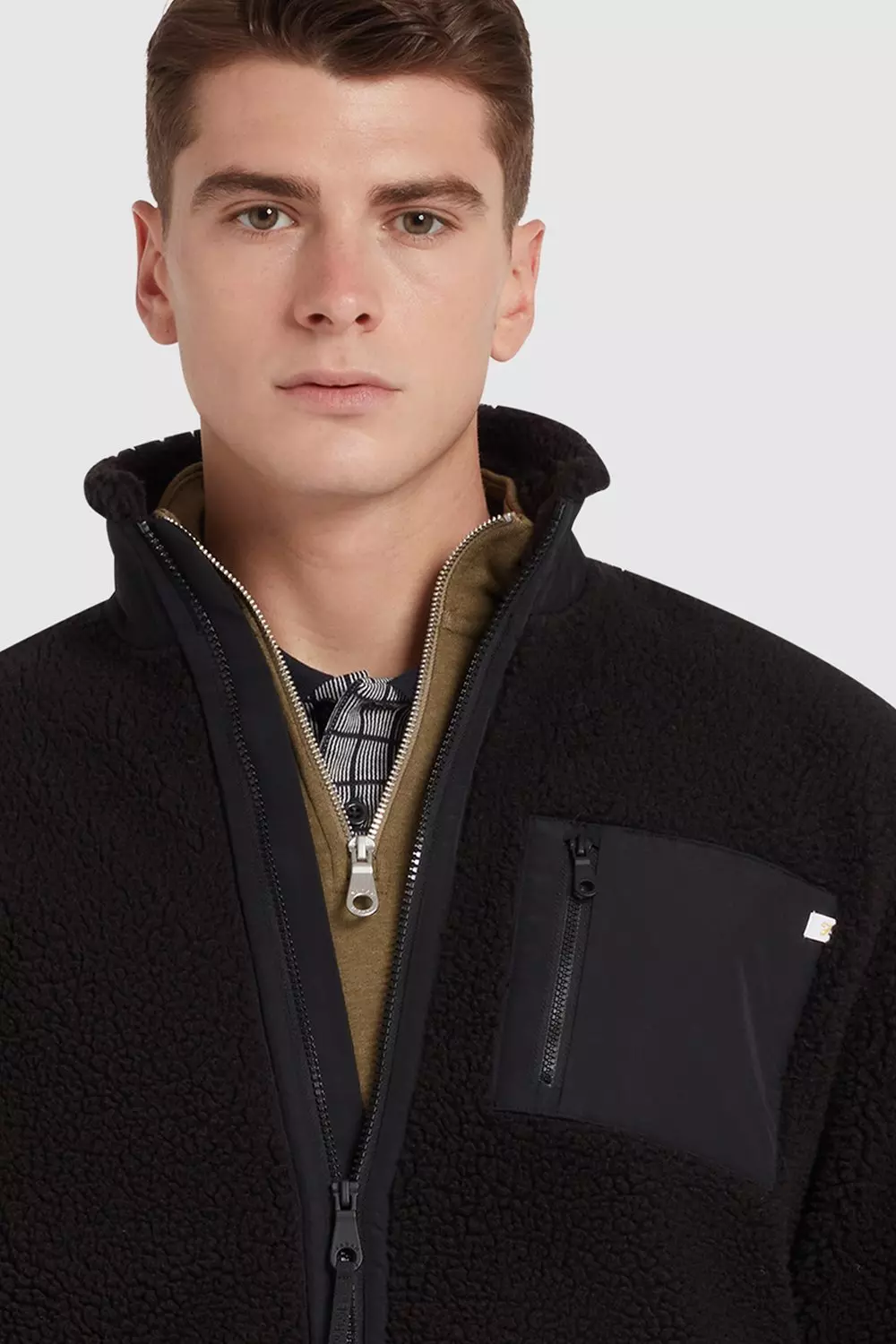 Bradley Full Zip Sherpa Fleece Black alternative image