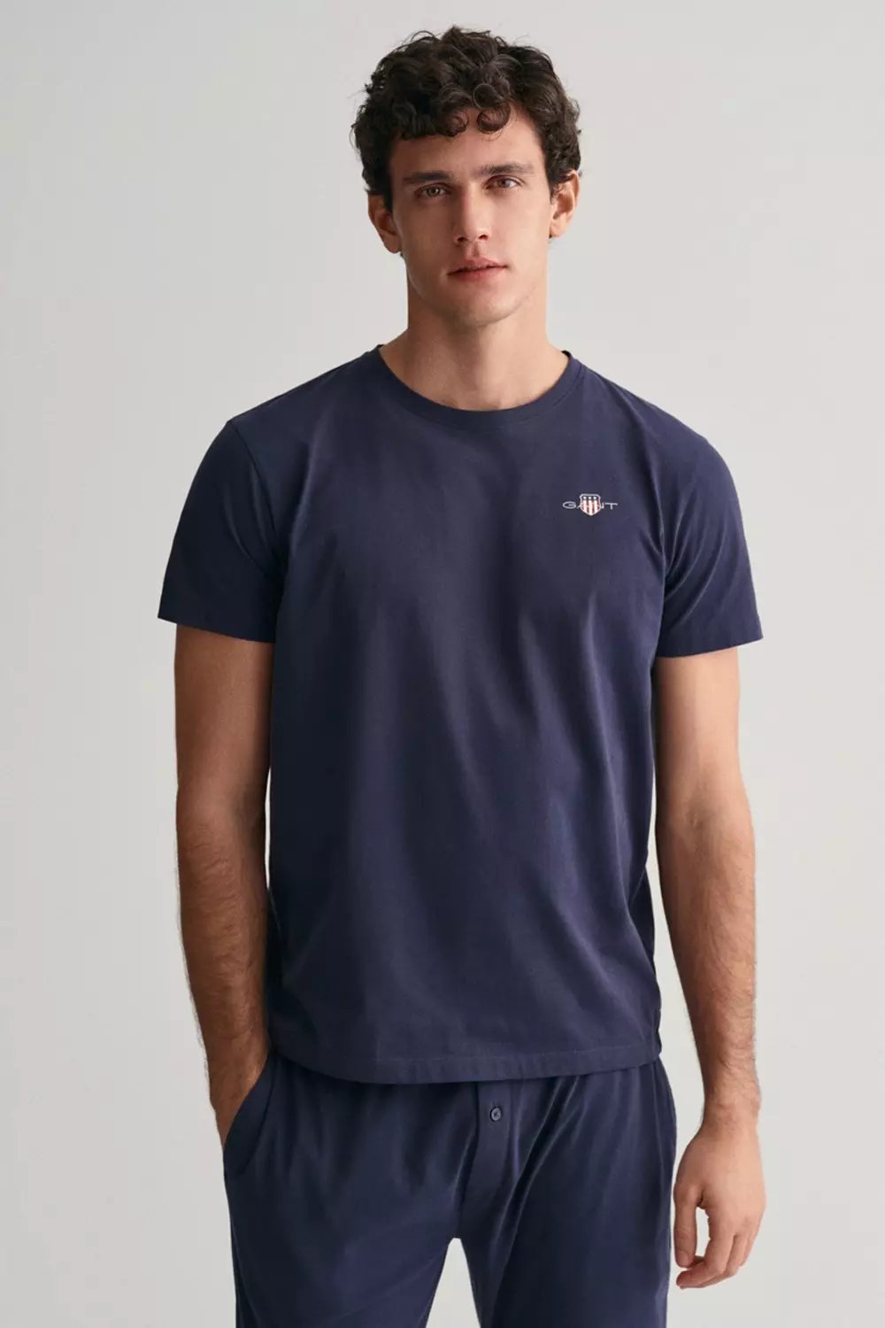 Gant Shield Logo Short Sleeve T-shirt Evening Blue alternative image