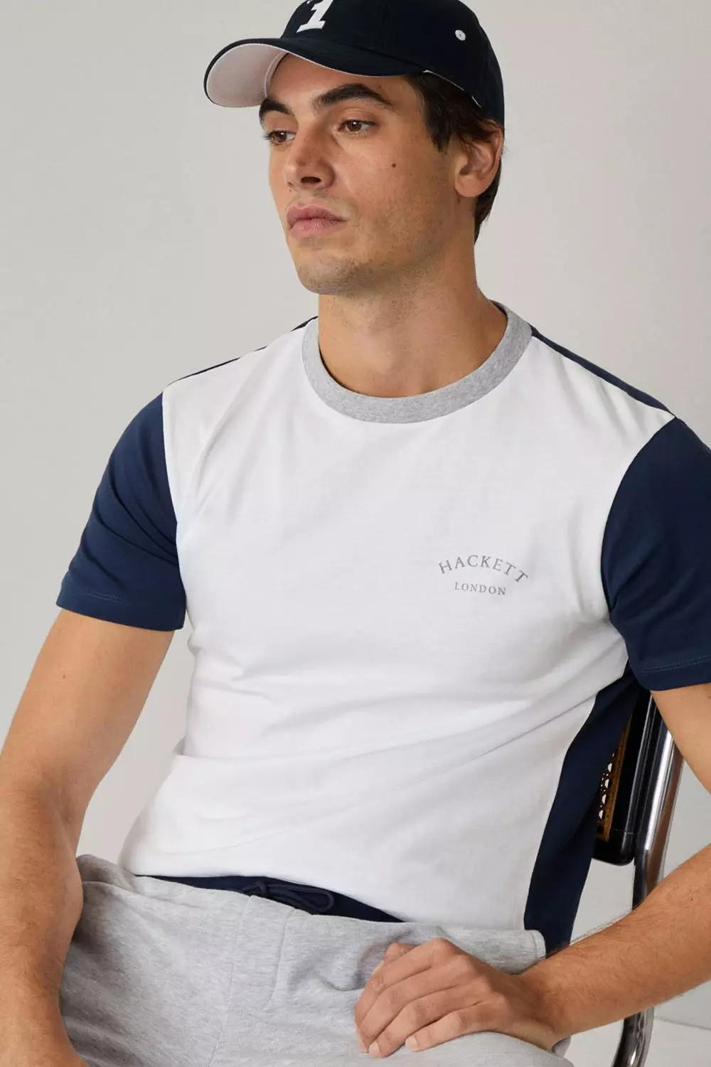 Heritage Essential Multi Tee White/Navy alternative image