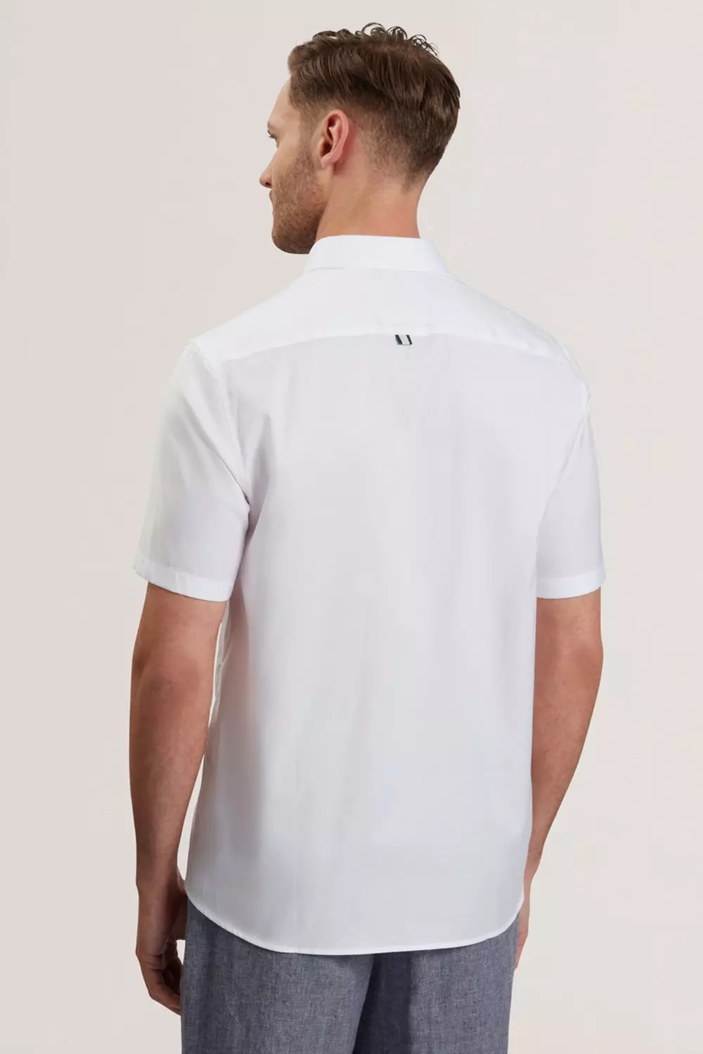 Alyth Ss Regular Branded Oxford Shirt White alternative image